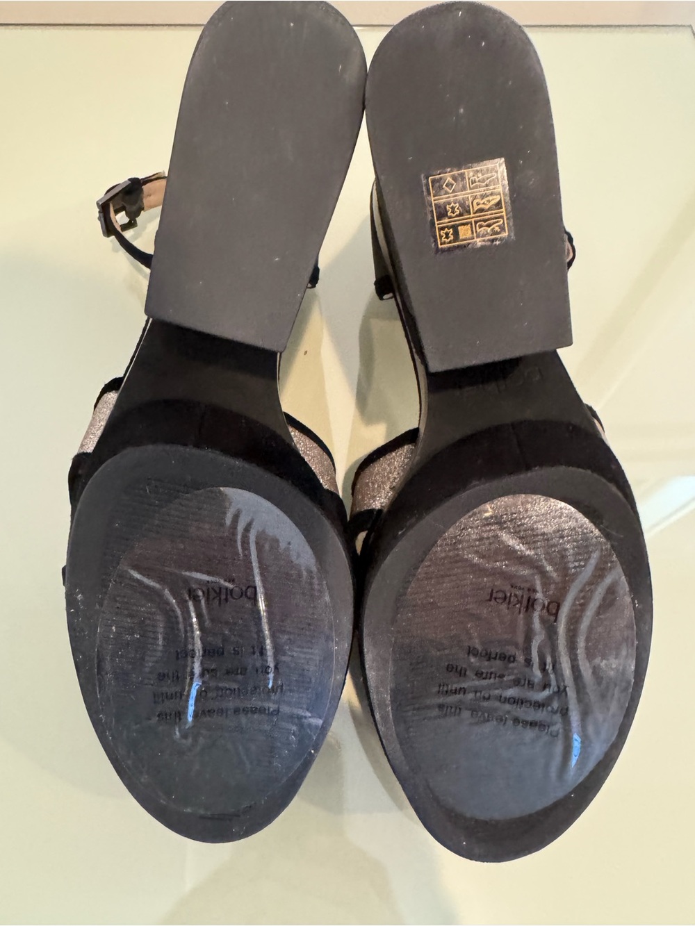Botkier Teal and Purple Suede Platform Wedge Sandals - Picture 3 of 5
